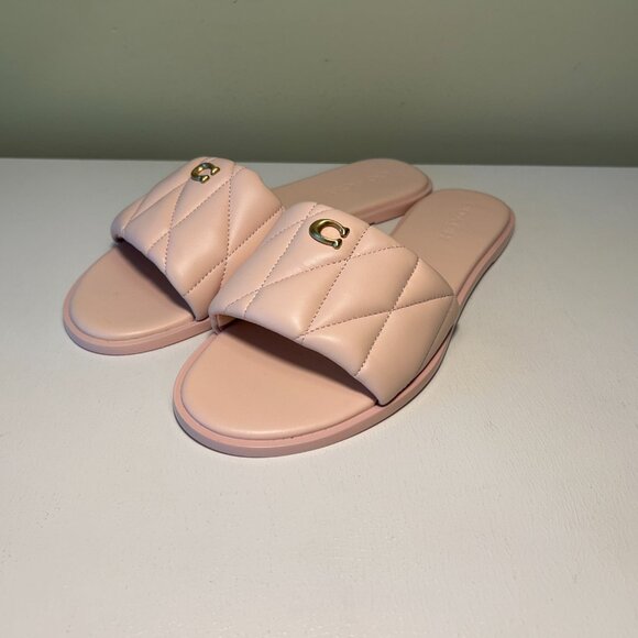 Coach Holly Quilted Leather Sandal - Picture 2 of 14